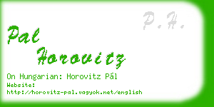 pal horovitz business card