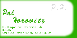 pal horovitz business card